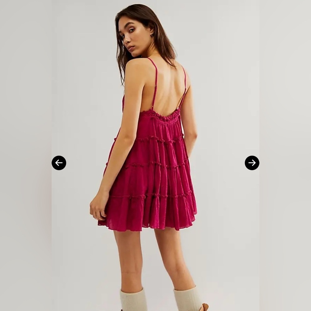NWT FREE PEOPLE Intimately Sunsetter Mini Slip Strangelove Lace Dress Size Small - Picture 3 of 11